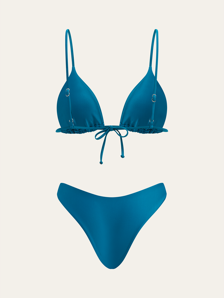 Triangle Top and Two Bottom Style Bikini Set