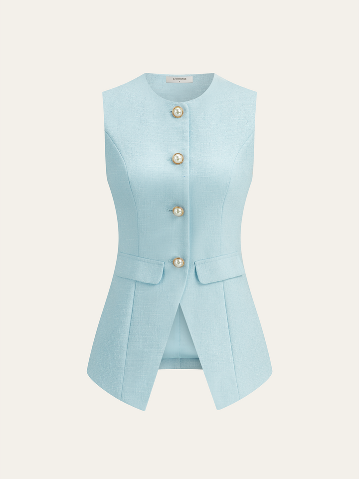 Tweed Pearl Blazer and Mini Skirt Set