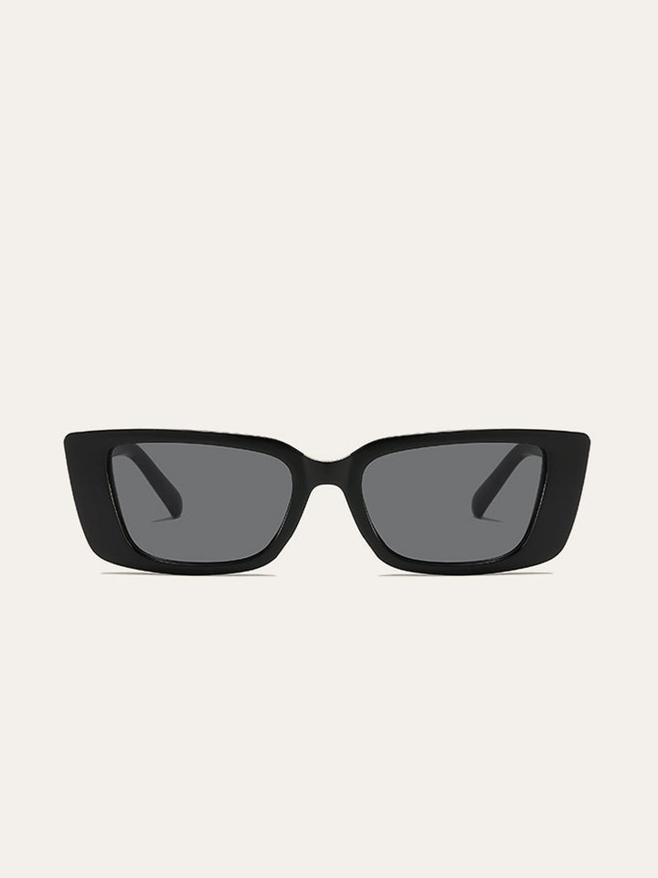 Rectangular Sunglasses with Gold Decorative Hinges
