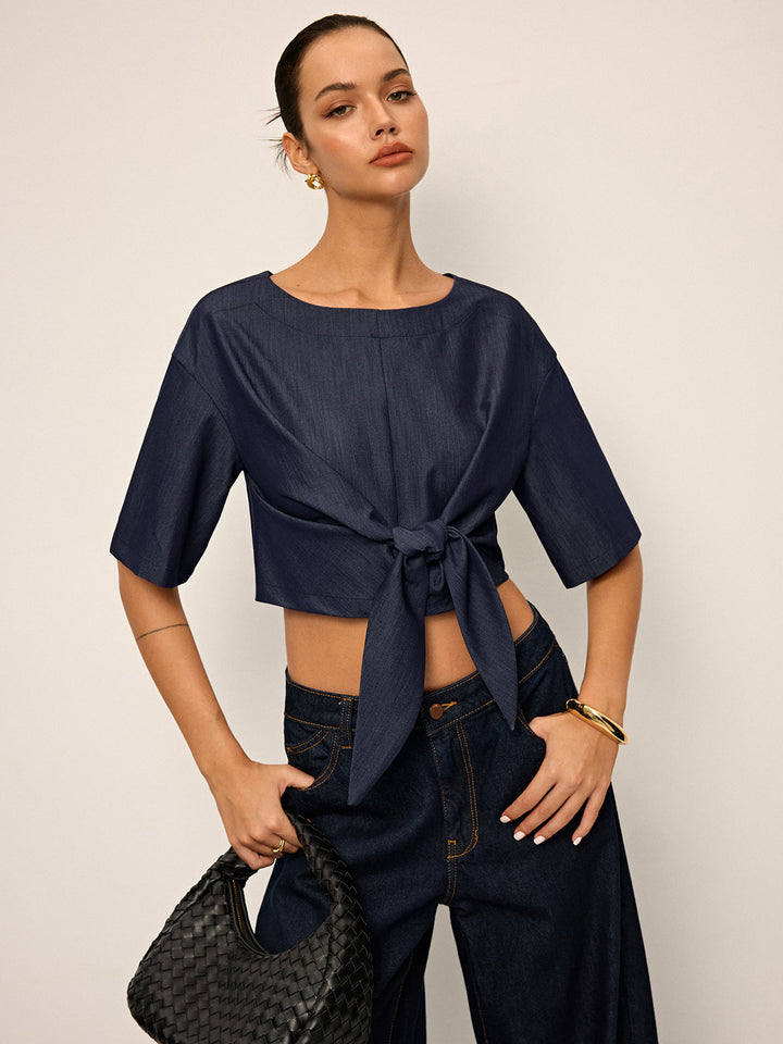 Tie-Front Crop Top