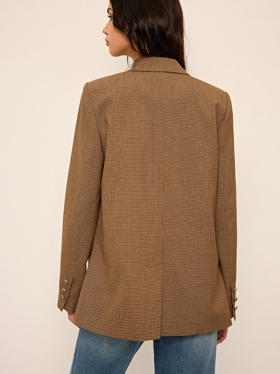 Houndstooth Oversized Blazer