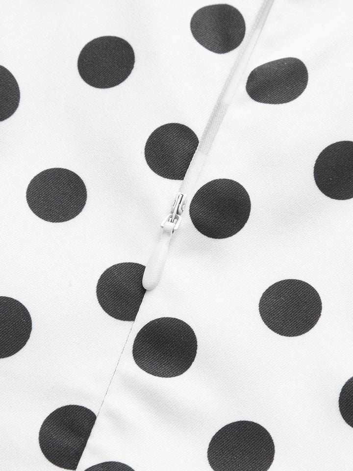 Polka Dot Sleeveless Midi Dress
