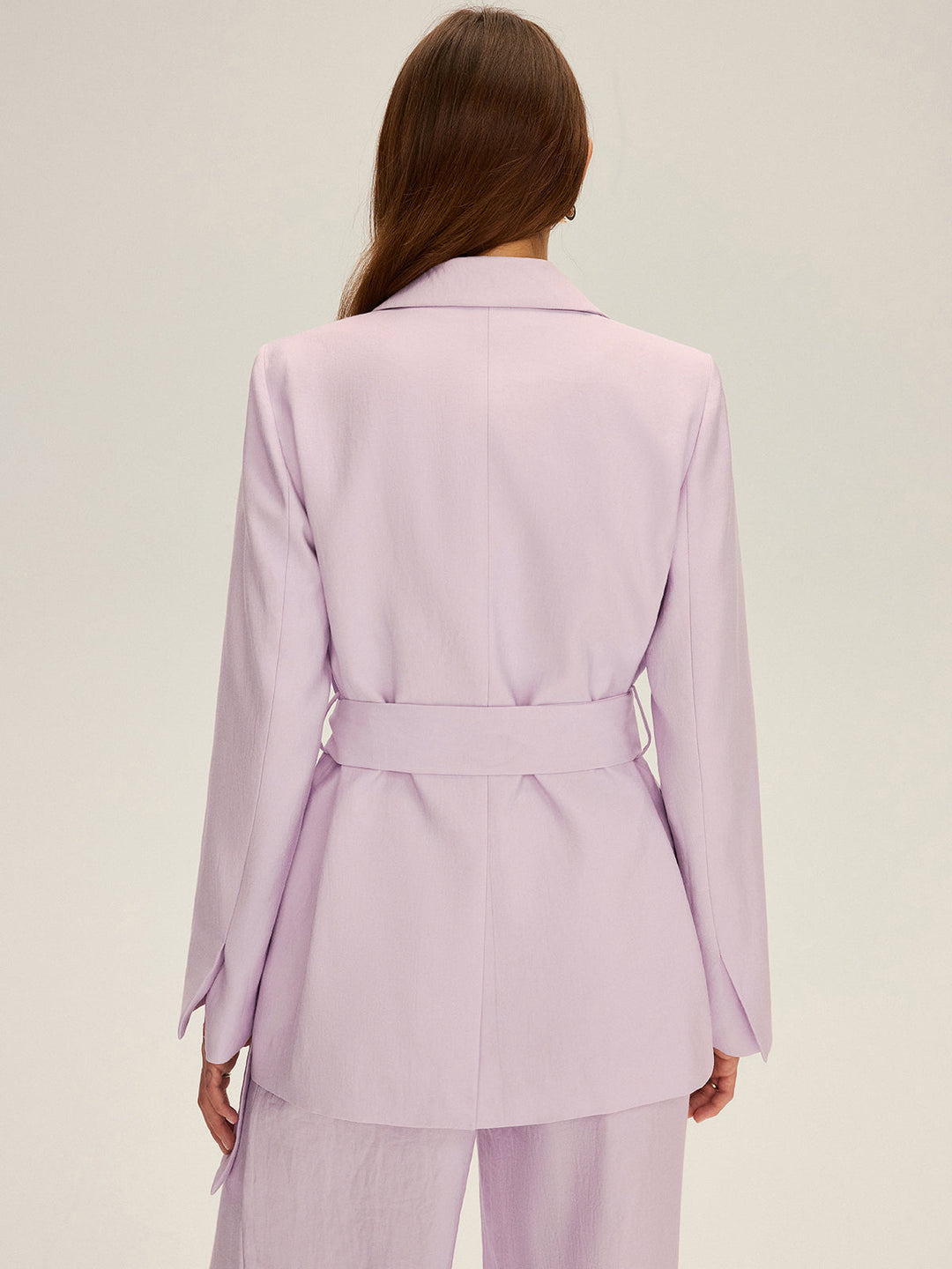 Long Sleeve Belted Blazer