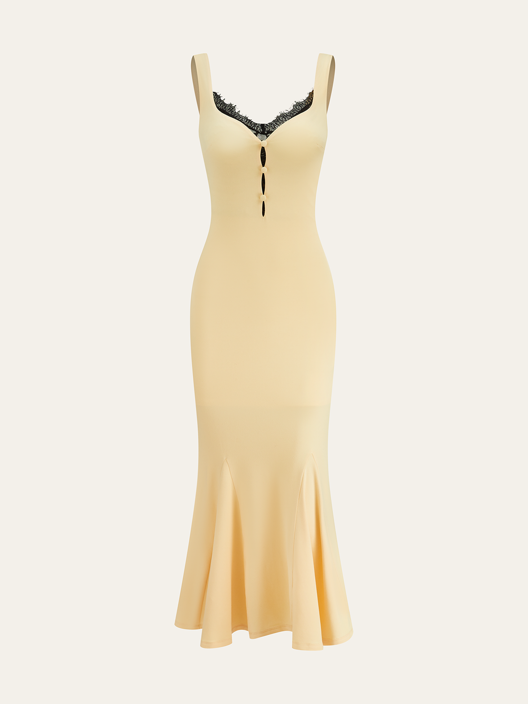 Polka Dot Two-Piece Maxi Dress with Lace Camisole