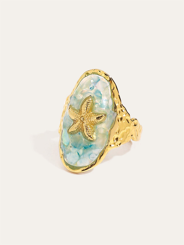 Golden Starfish Ring