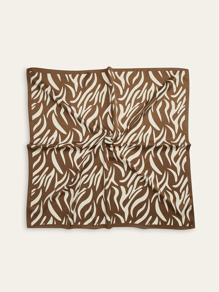 Zebra-Print Square Scarf