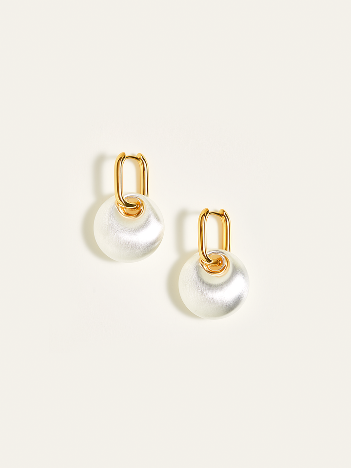 Matte Pearl Drop Earrings