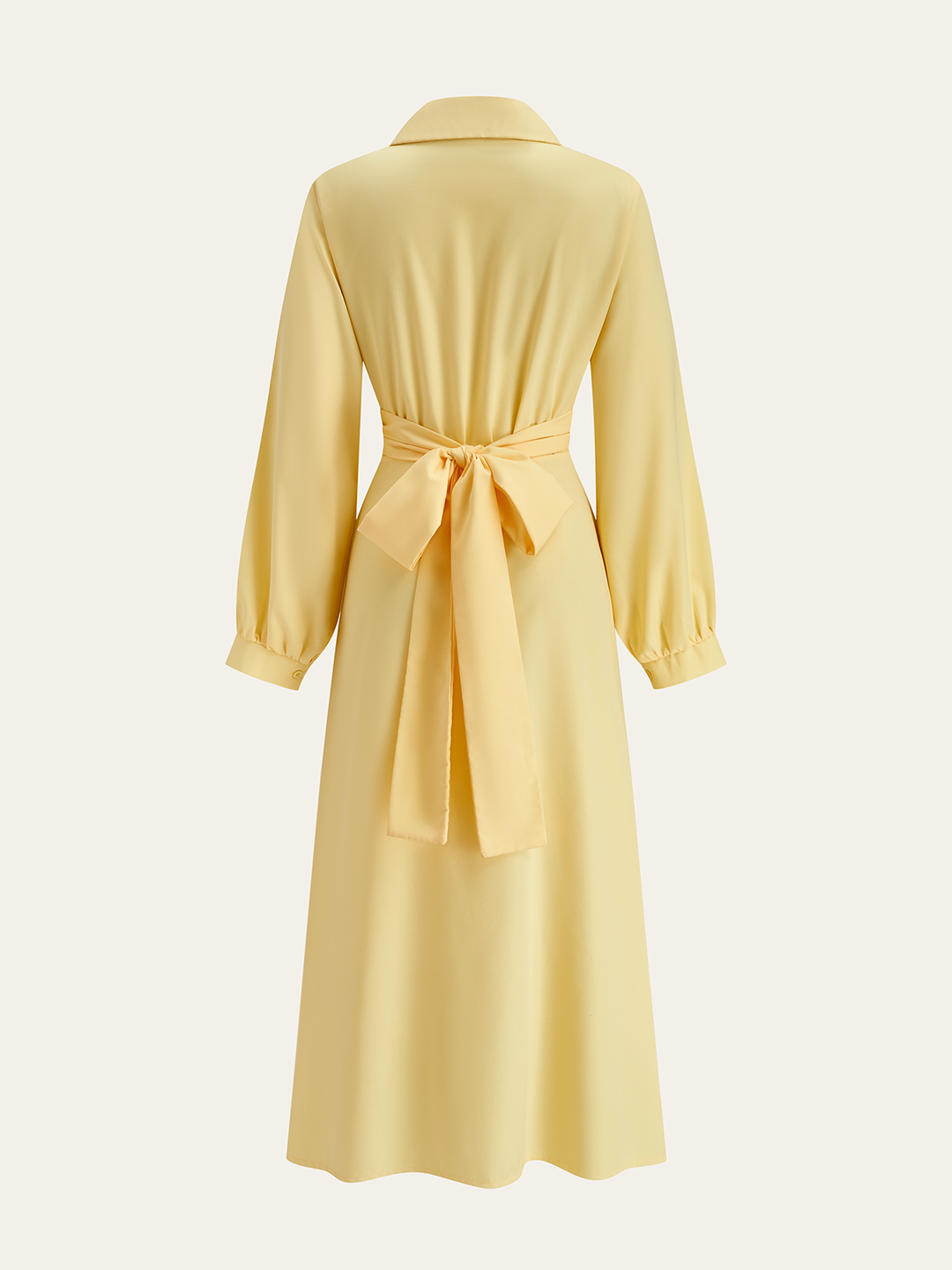 Back Bow Tie Shirt Dress