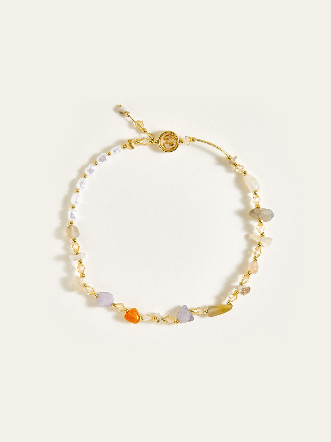 Colorful Stone Double-Layered Bracelet