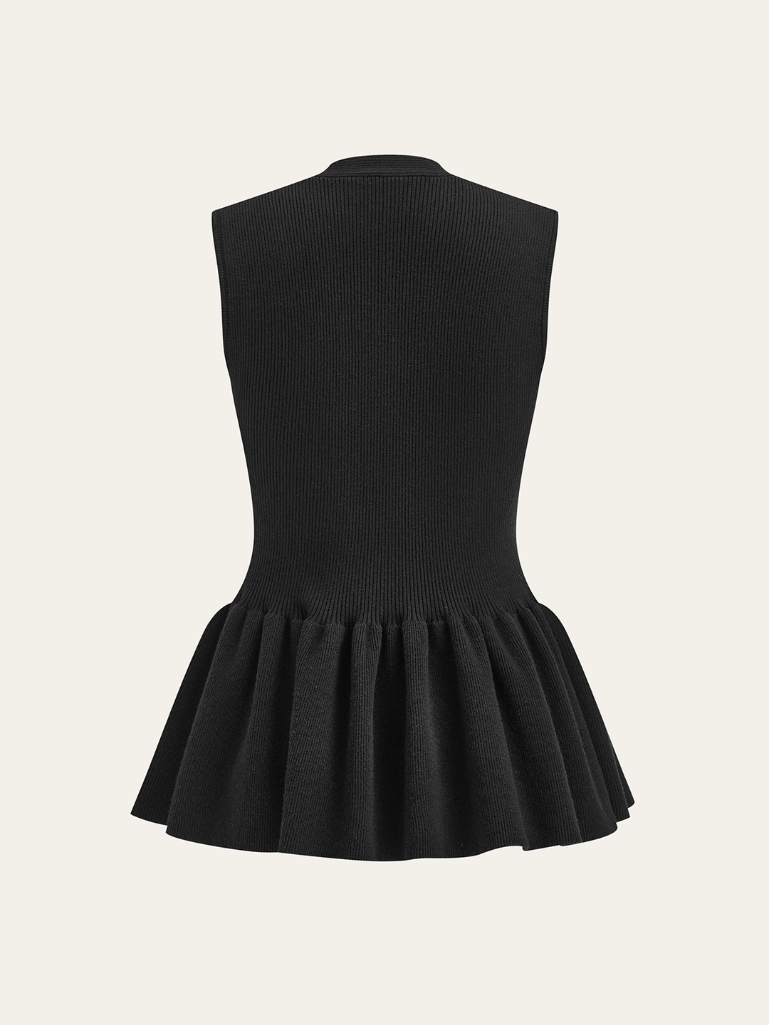 Metal Detail Knit Peplum Cardigan