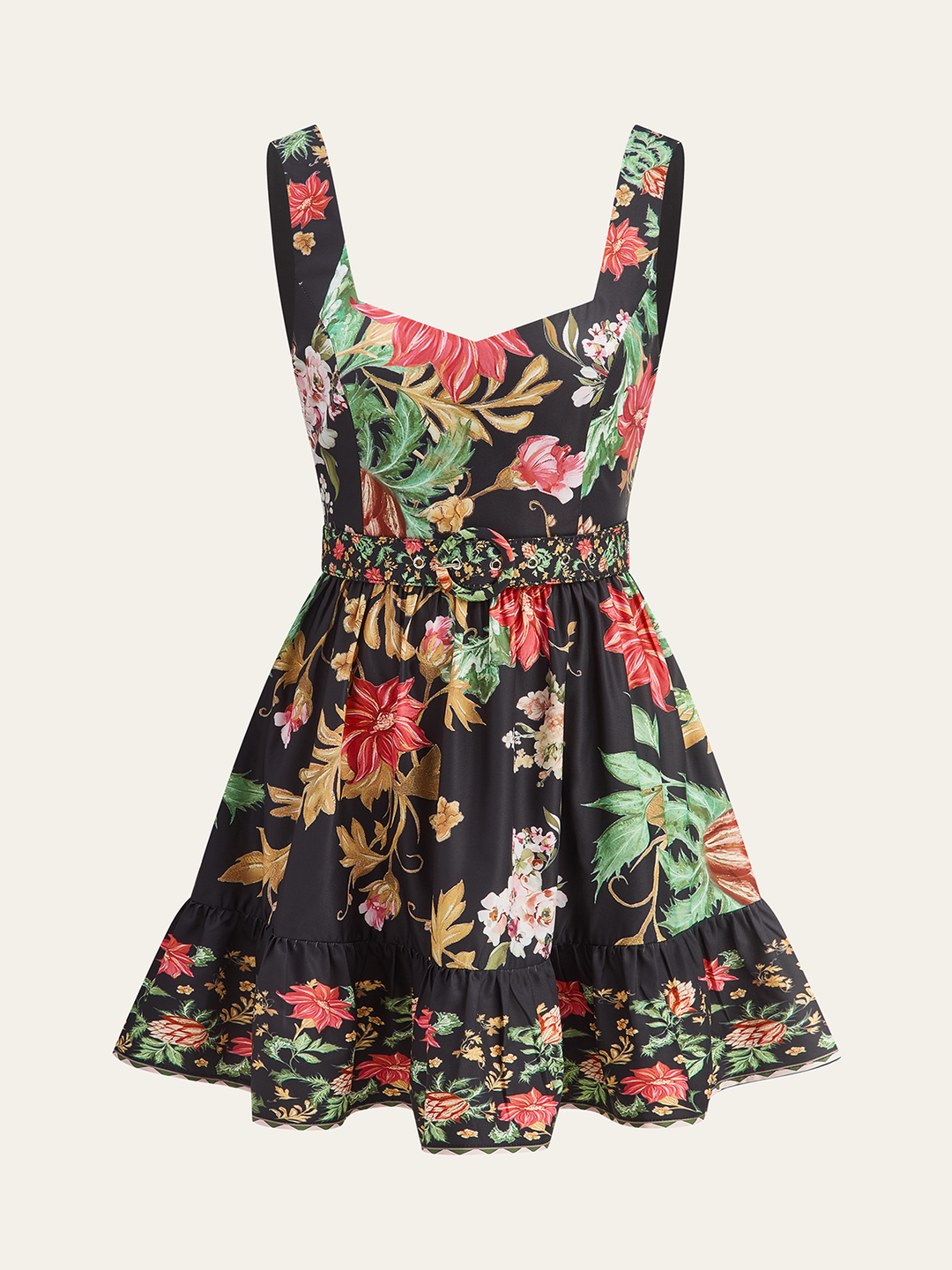 Floral Print Sleeveless Mini Dress