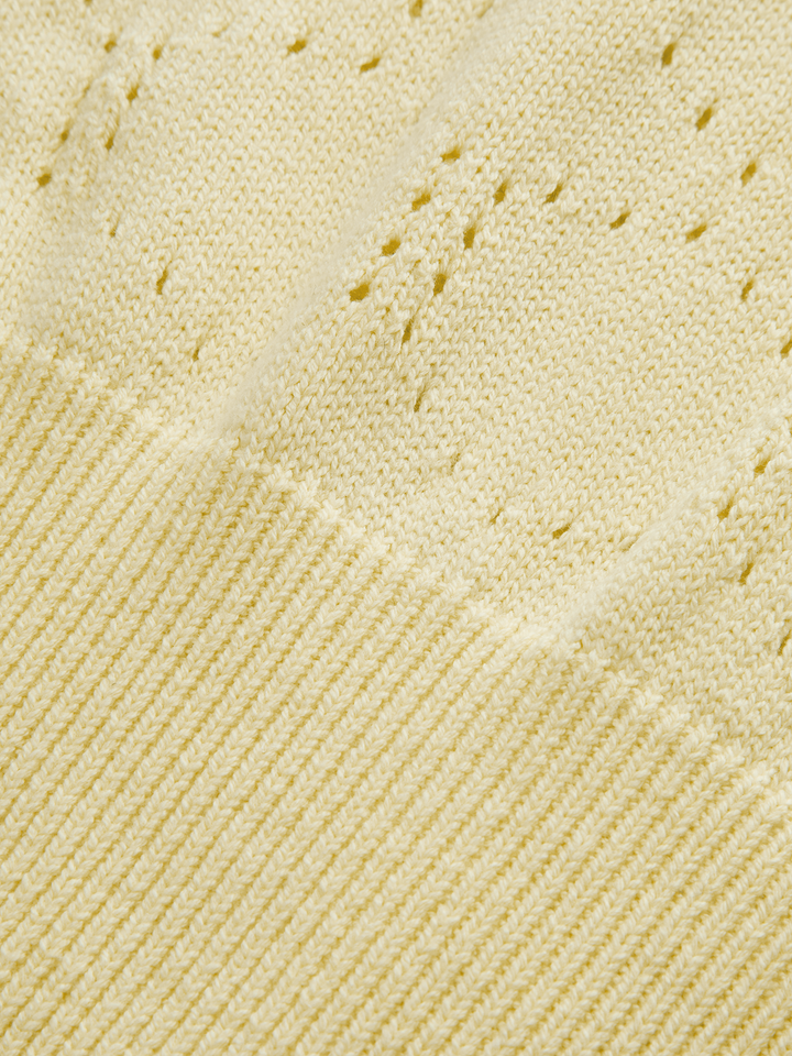 Eyelet Knit Short Sleeve Cardigan