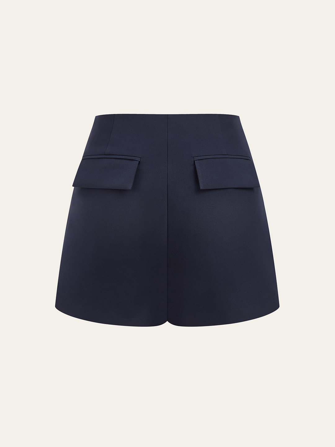 Metal Detail Asymmetric Skort
