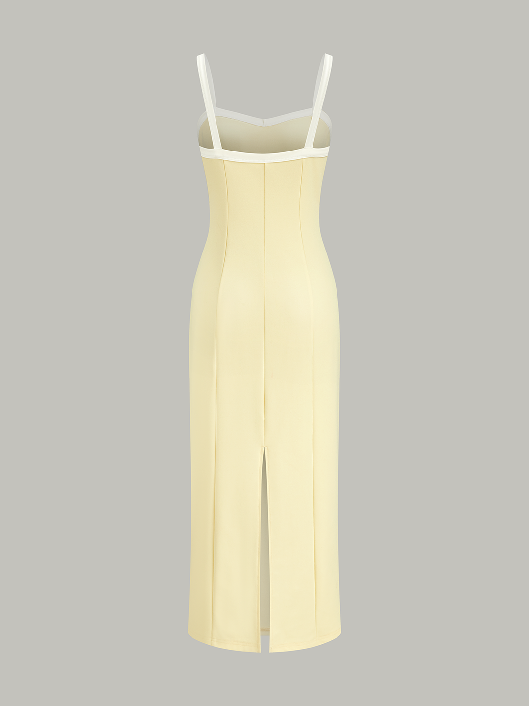 Contrast Trim Strappy Midi Dress