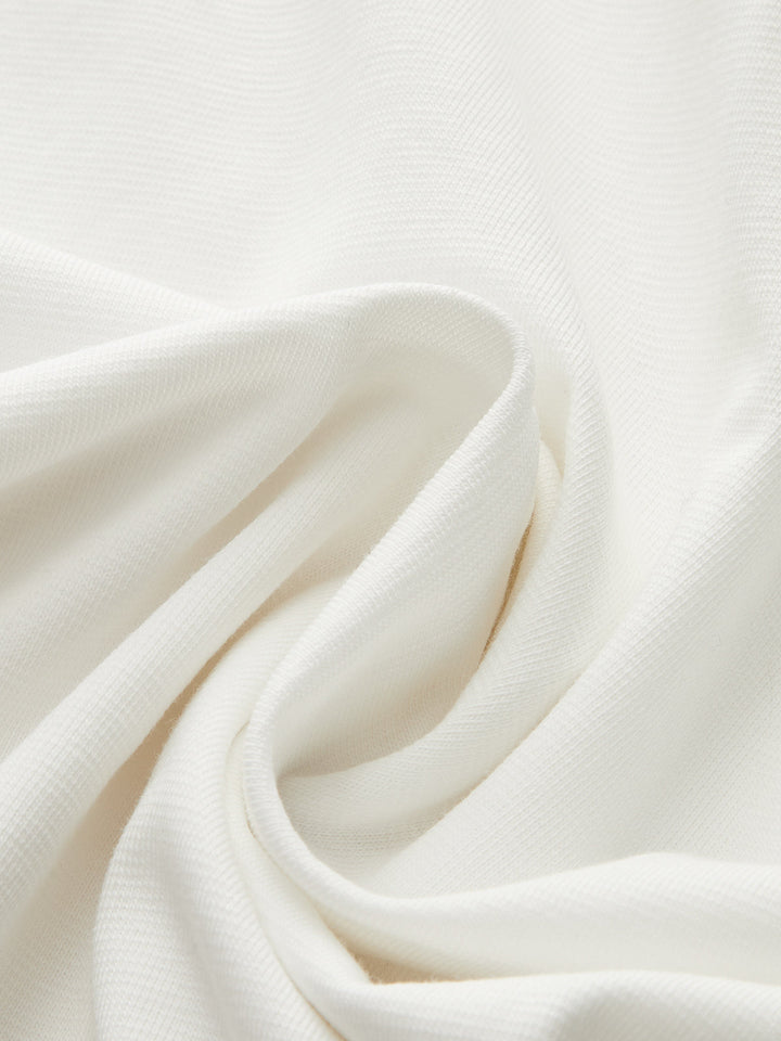 Cotton Blend Cap Sleeve Side-Tie T-Shirt
