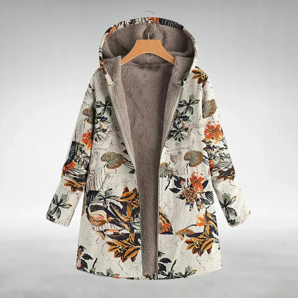 Sofia - Stylish Floral Fleece Jacket