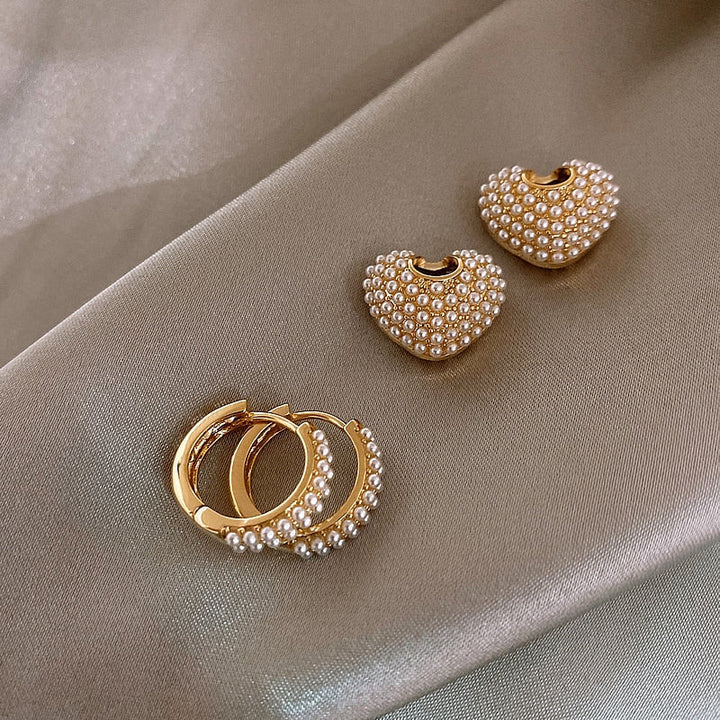 Yola Heart Pearl Earrings