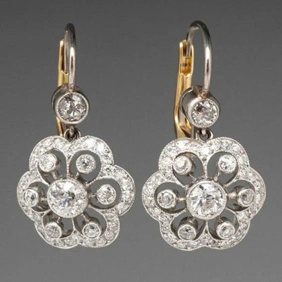 Vintage Crystal Mandala Earrings