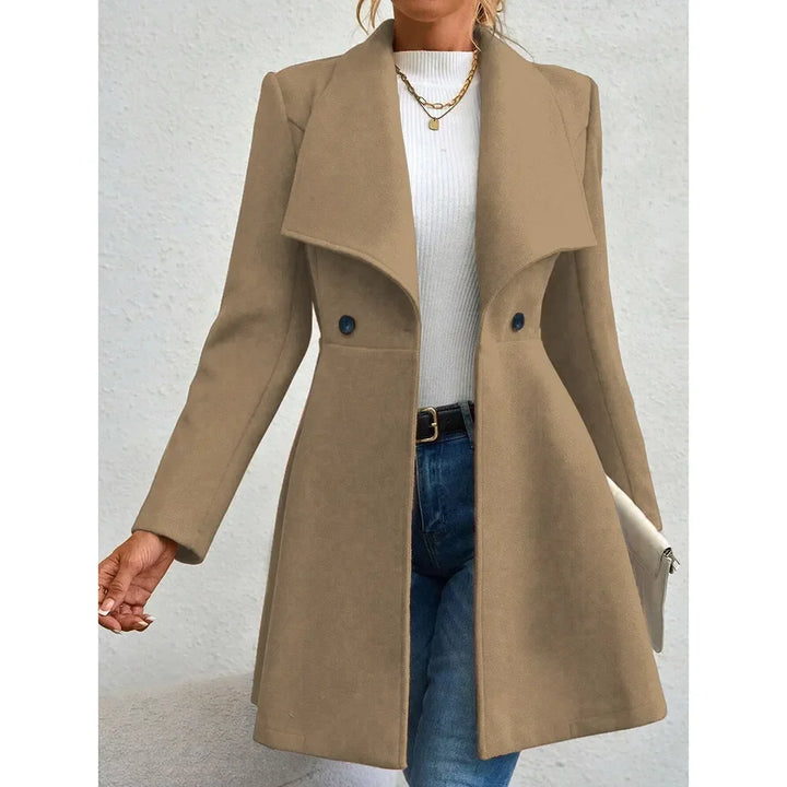 Mia | Elegant Red Coat with Lapels
