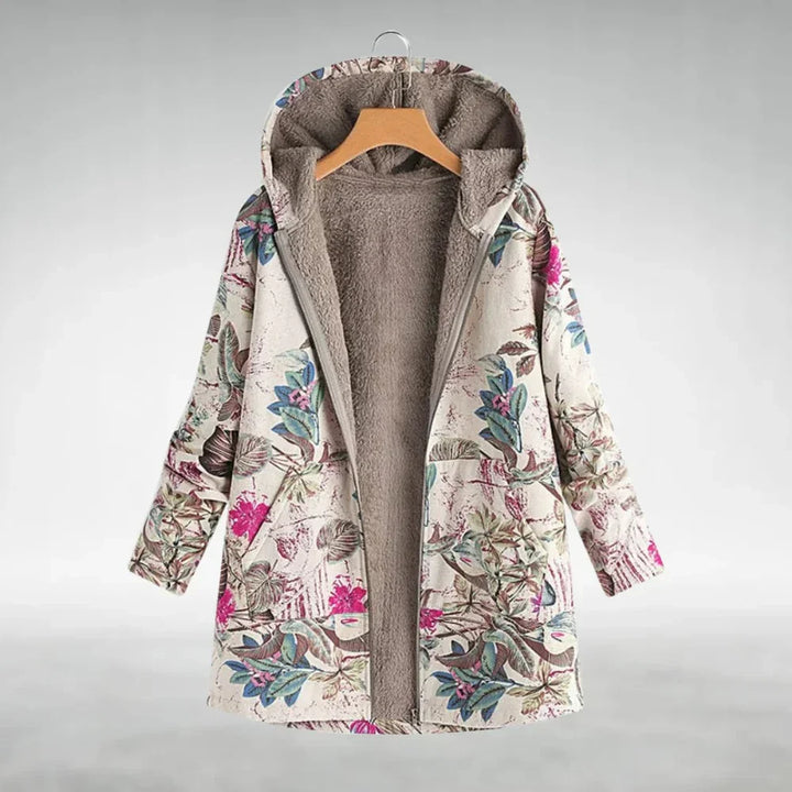 Sofia - Stylish Floral Fleece Jacket