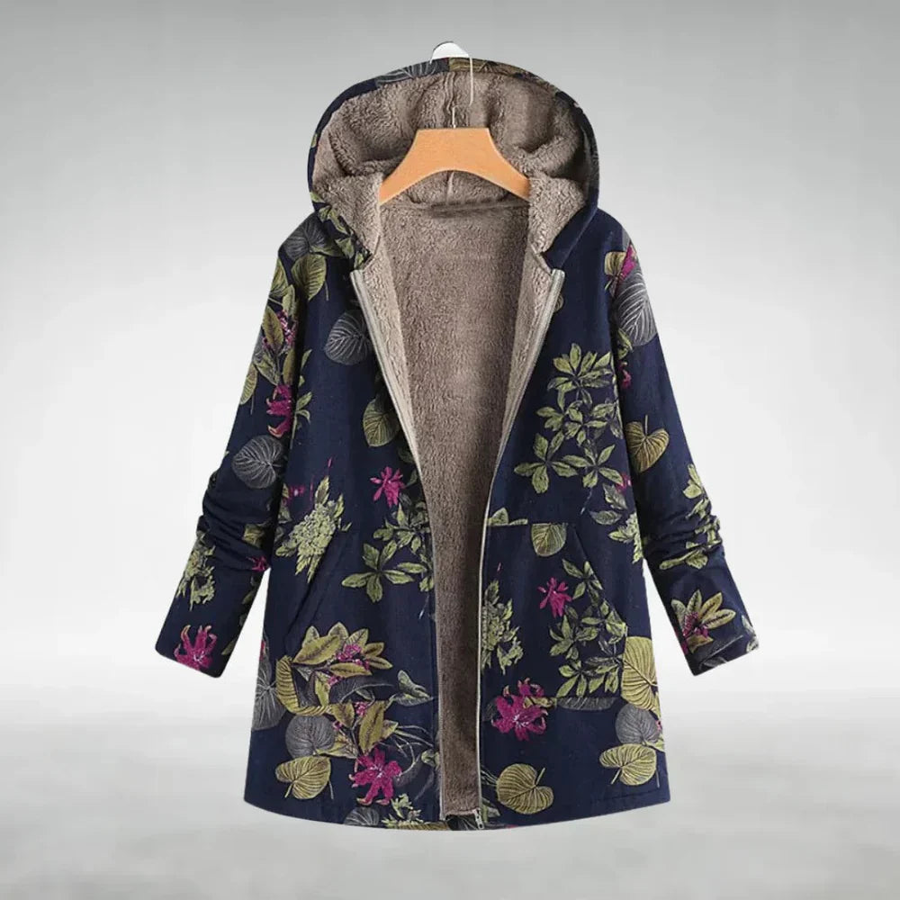 Sofia - Stylish Floral Fleece Jacket