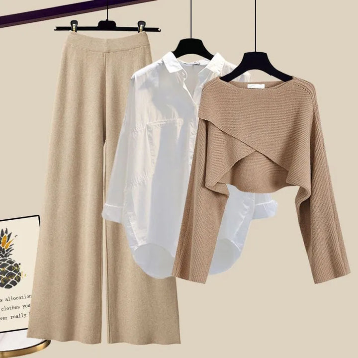 Three-Piece Knitted Sweater Set
