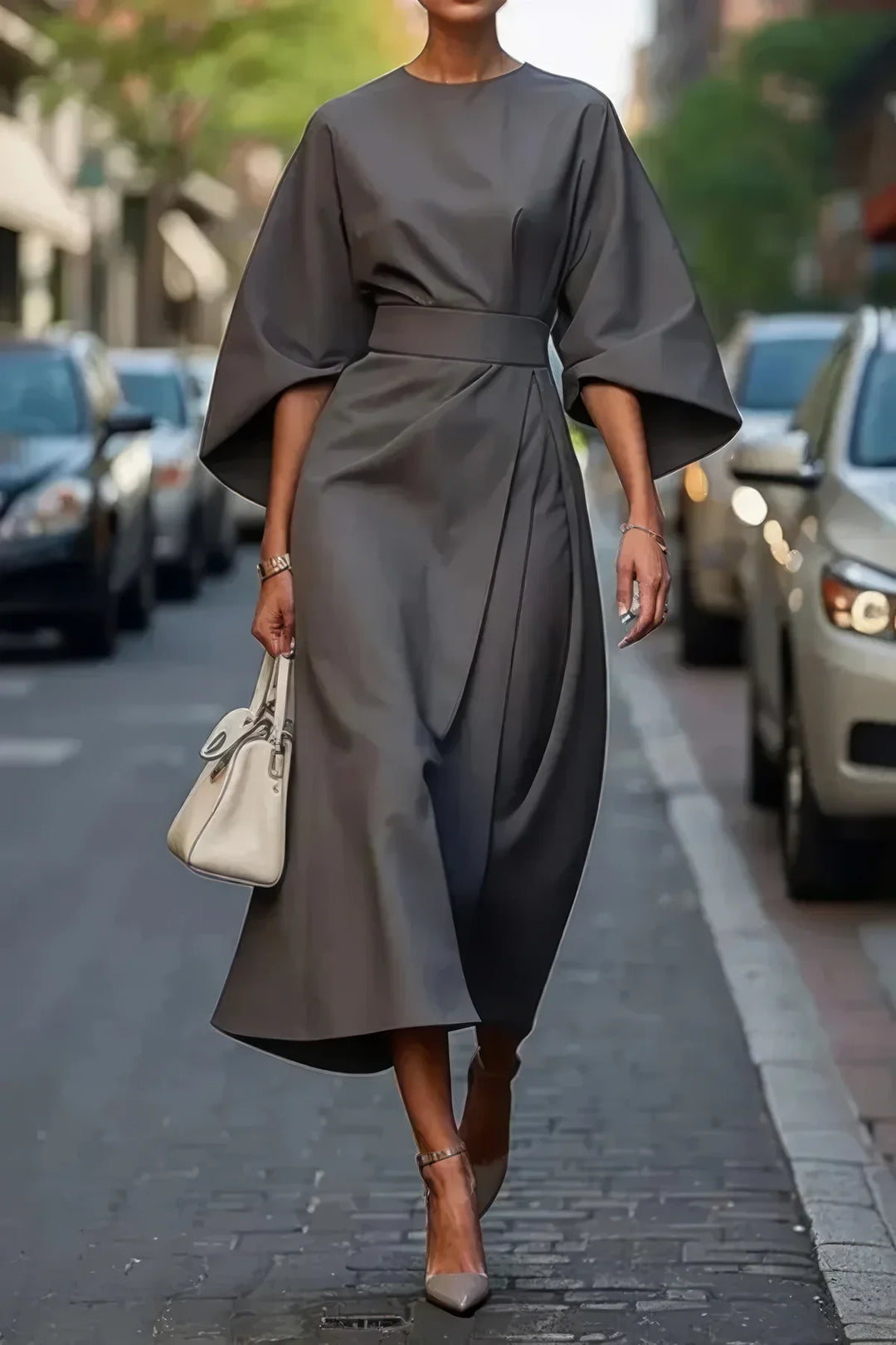 Margaret - Elegant Dress With Belt